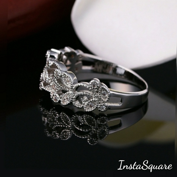 Floral cocktail wedding ring - Picture 4 of 7